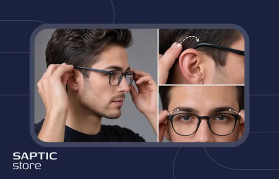 روش عینک زدن حرفه ای برای جلوگیری از لیز خوردن