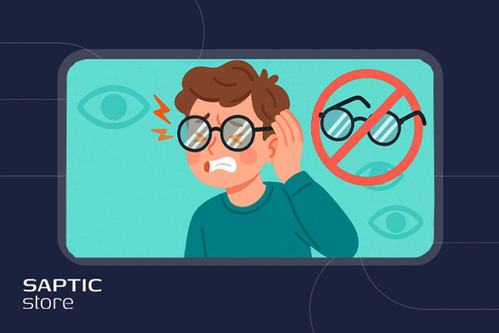 آسیب عینک تقلبی