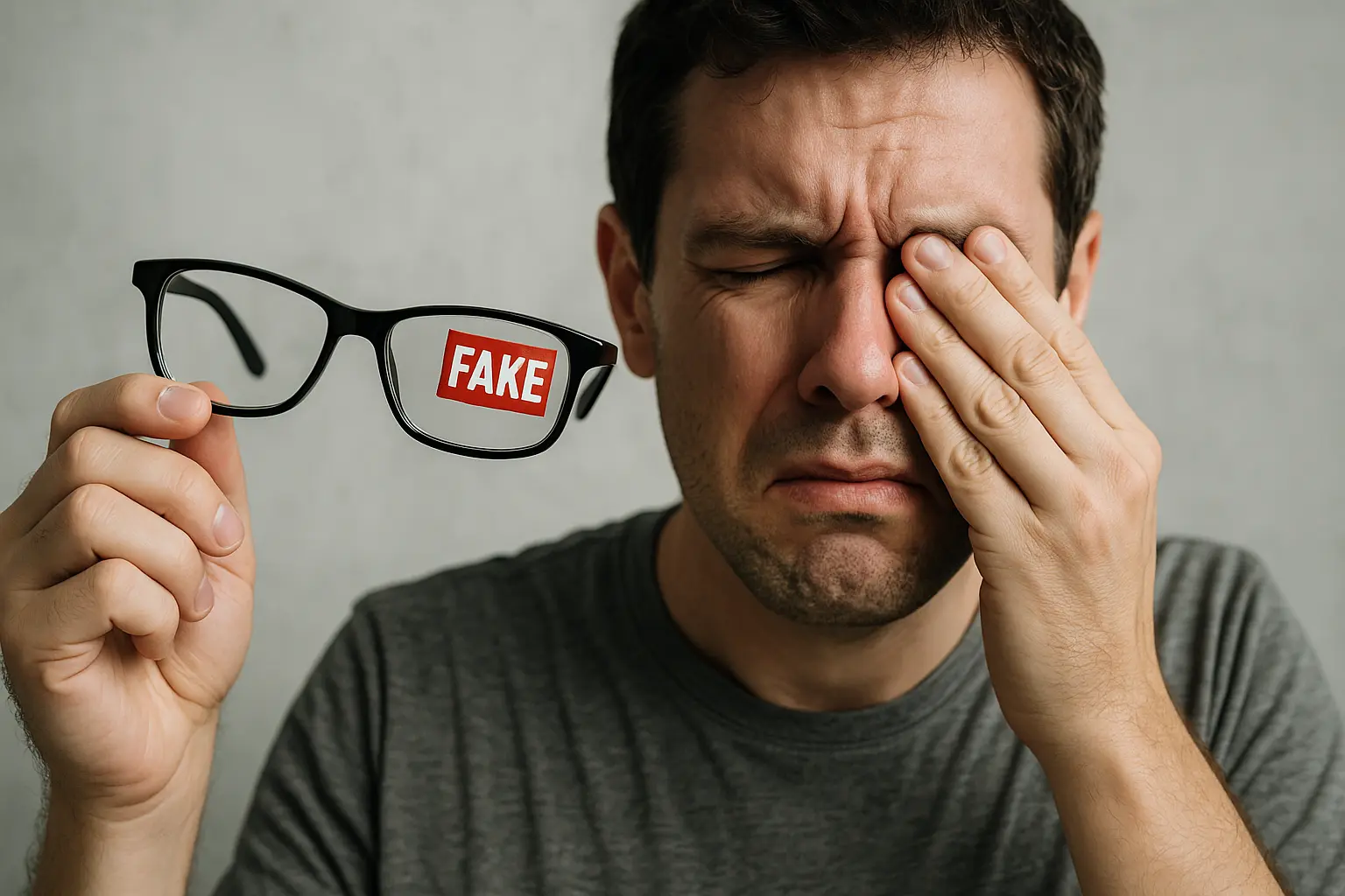 آسیب عینک تقلبی