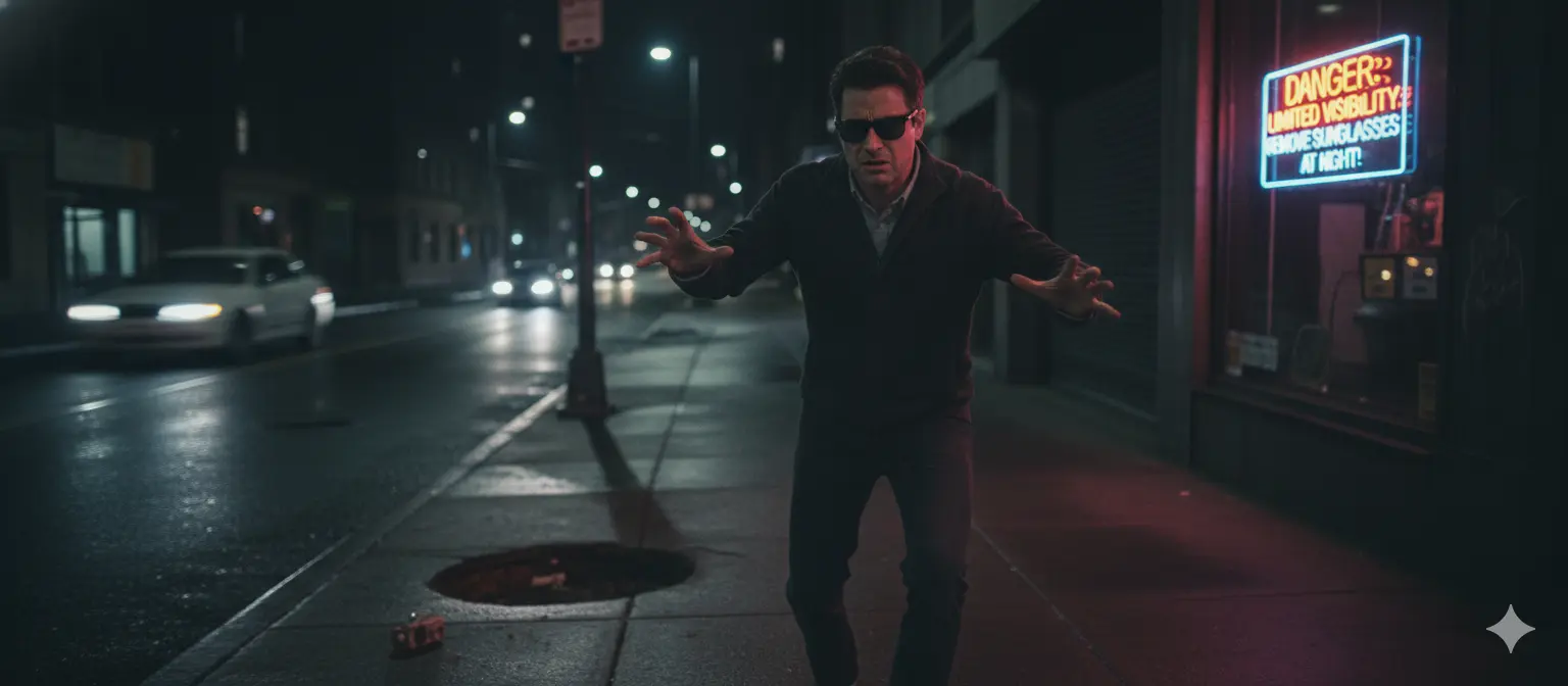 عینک آفتابی برای شب