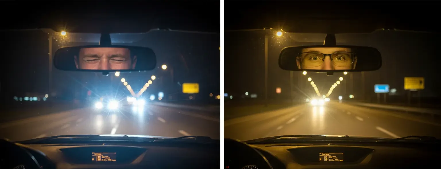 عینک ضدنور چراغ ماشین