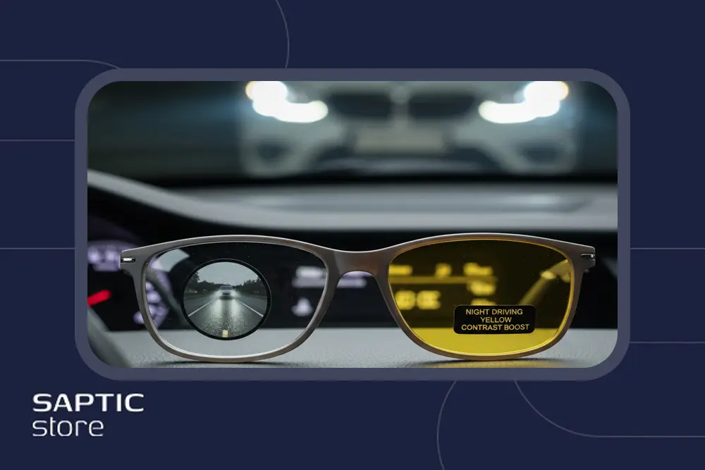 عینک ضدنور چراغ ماشین